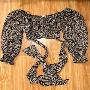 Super cropped cheetah top